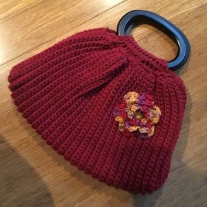 Handmade Crochet Flower Power Handbag